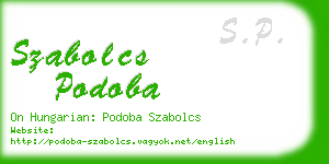 szabolcs podoba business card